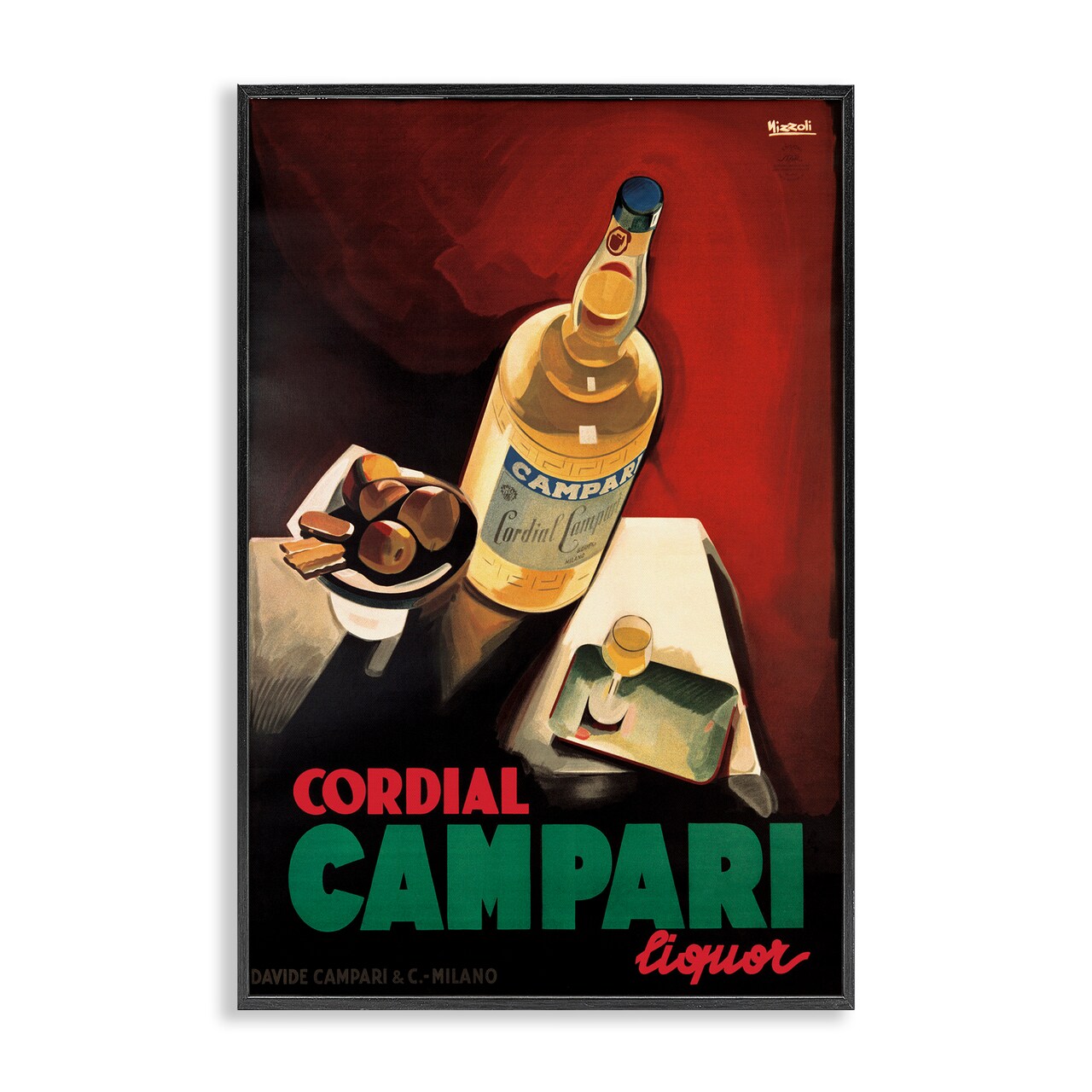 Stupell Industries Vintage Campari Wine Framed Giclee Design by Marcus Jules
